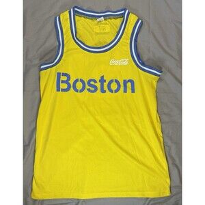Boston Red Sox City Connect Basketball Jersey Yellow Blue 617 Adult M Medium #5